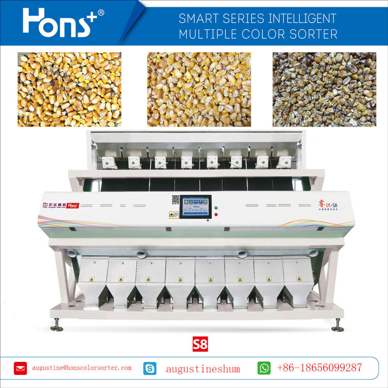 S8 Intelligent Mutiple Fuction Corn CCD Color Sorter With Stable Vibrator